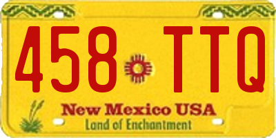 NM license plate 458TTQ