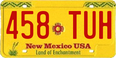 NM license plate 458TUH