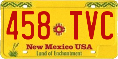 NM license plate 458TVC