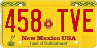 NM license plate 458TVE