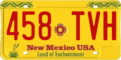 NM license plate 458TVH