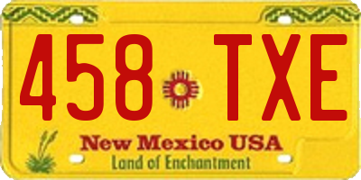 NM license plate 458TXE