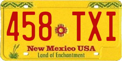 NM license plate 458TXI