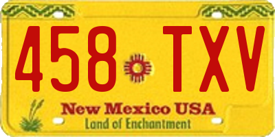 NM license plate 458TXV