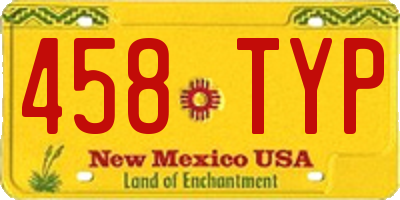 NM license plate 458TYP