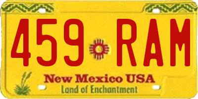 NM license plate 459RAM