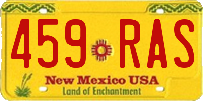 NM license plate 459RAS