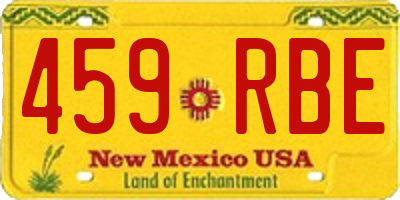 NM license plate 459RBE