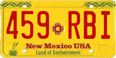 NM license plate 459RBI