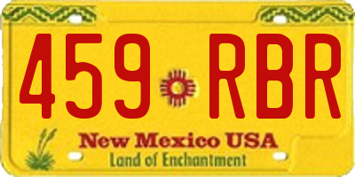 NM license plate 459RBR