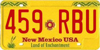 NM license plate 459RBU