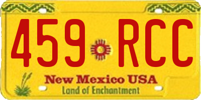 NM license plate 459RCC