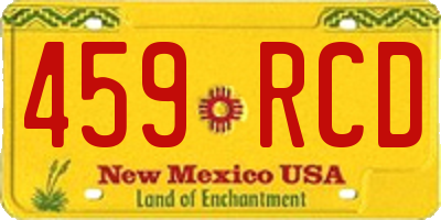NM license plate 459RCD