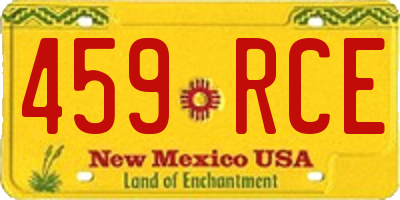 NM license plate 459RCE