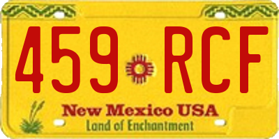 NM license plate 459RCF