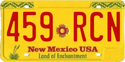 NM license plate 459RCN