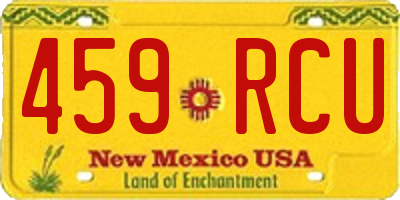 NM license plate 459RCU