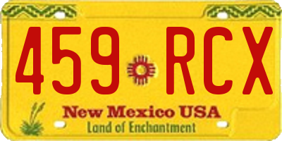NM license plate 459RCX