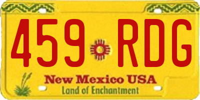 NM license plate 459RDG
