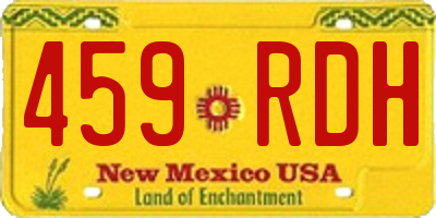 NM license plate 459RDH