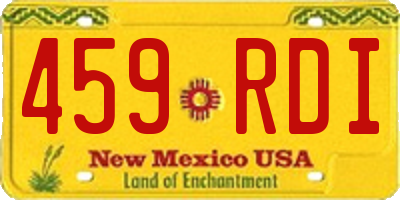 NM license plate 459RDI