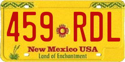 NM license plate 459RDL