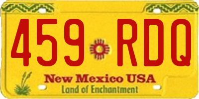NM license plate 459RDQ
