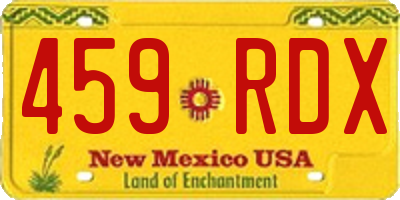 NM license plate 459RDX