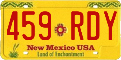 NM license plate 459RDY