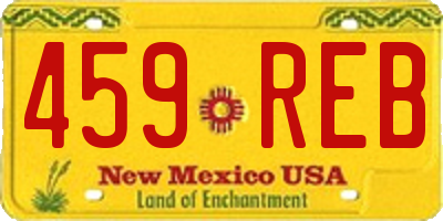 NM license plate 459REB