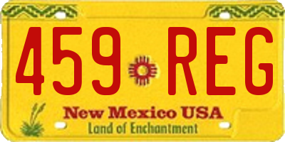 NM license plate 459REG
