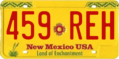 NM license plate 459REH