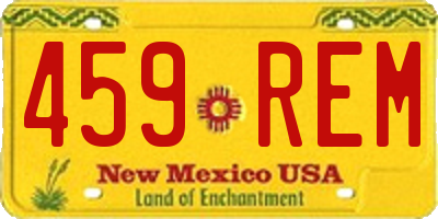 NM license plate 459REM