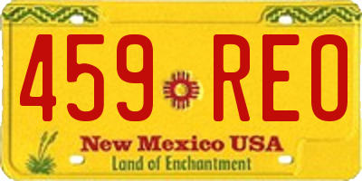 NM license plate 459REO