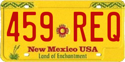 NM license plate 459REQ