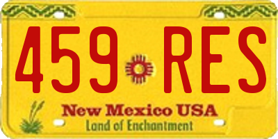 NM license plate 459RES