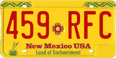 NM license plate 459RFC