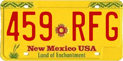 NM license plate 459RFG