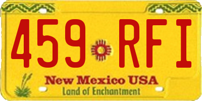 NM license plate 459RFI