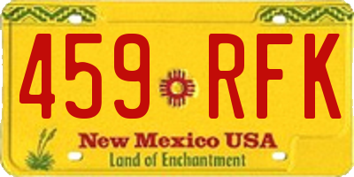 NM license plate 459RFK