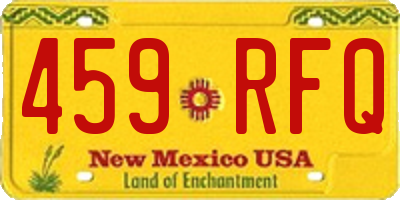 NM license plate 459RFQ