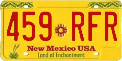 NM license plate 459RFR