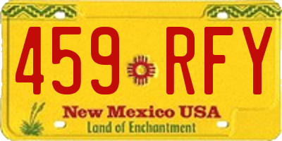 NM license plate 459RFY