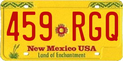NM license plate 459RGQ