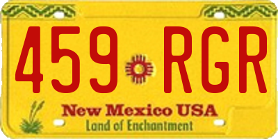 NM license plate 459RGR