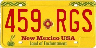 NM license plate 459RGS