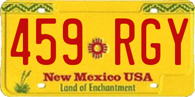NM license plate 459RGY