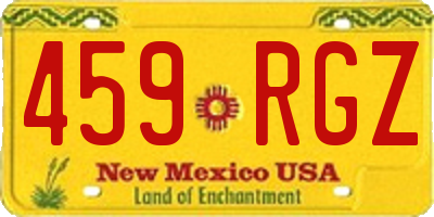 NM license plate 459RGZ