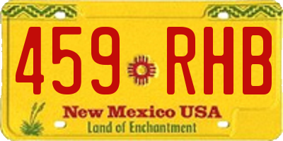 NM license plate 459RHB