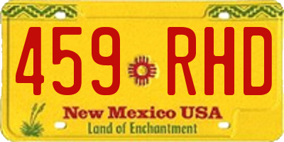 NM license plate 459RHD